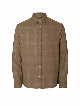 SELECTED | Chemise en flanelle slim fit SLHSLIMOWEN | beige